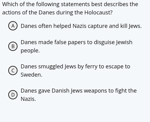 which of the following statements best describes the actions of the dan…
