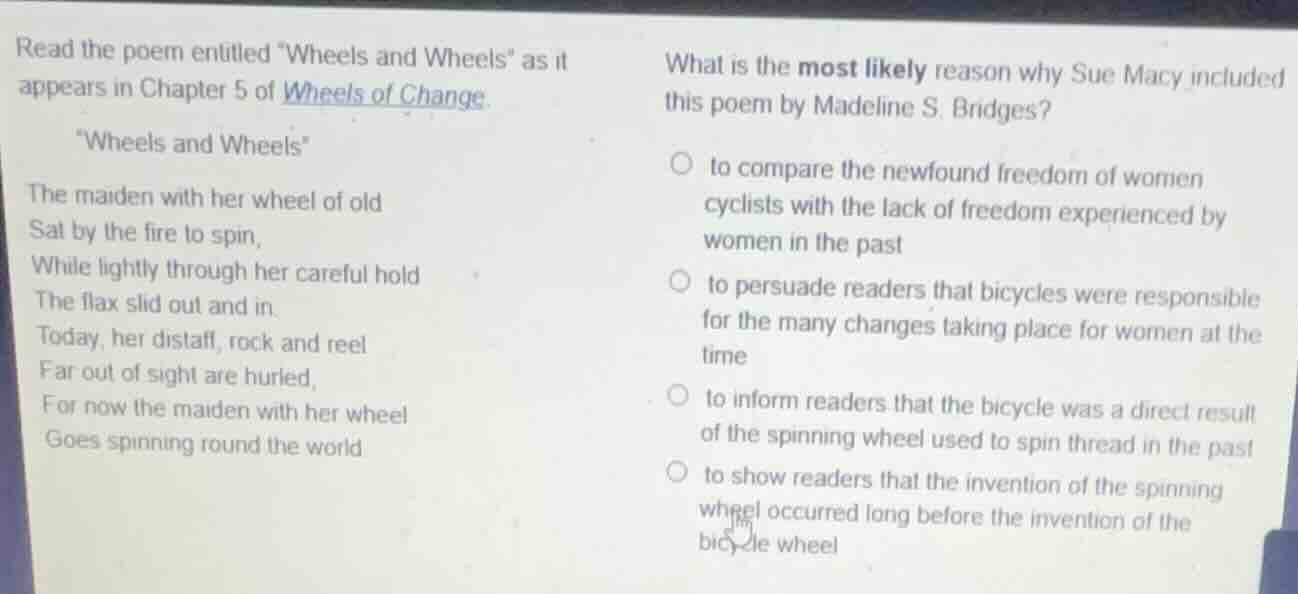 read the poem entitled \wheels and wheels\ as it appears in chapter 5 o…