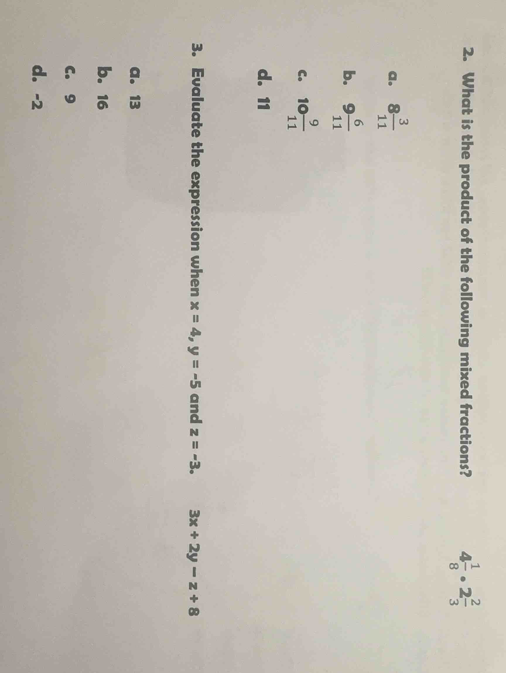 2. what is the product of the following mixed fractions? $4\\frac{1}{8}…