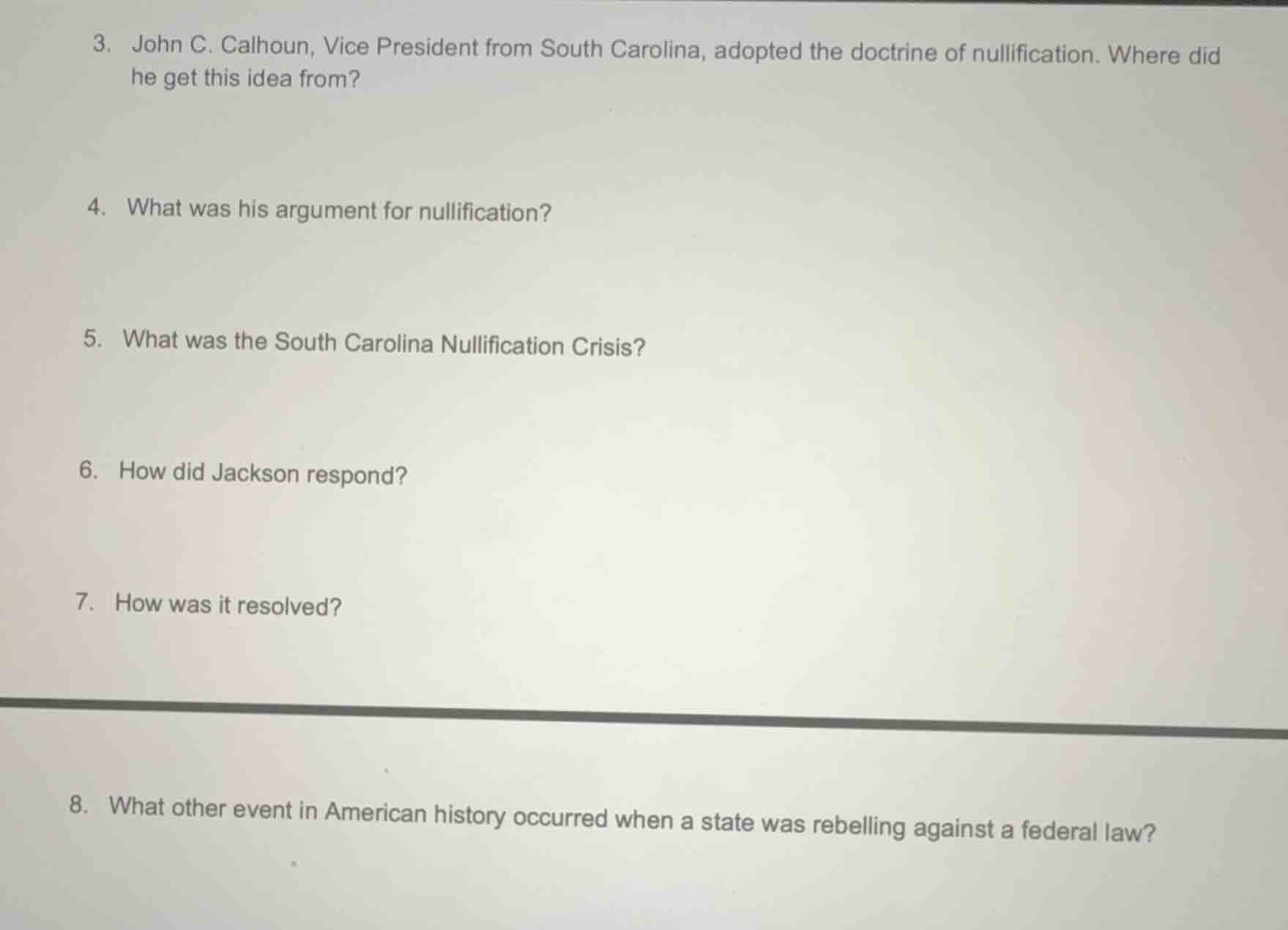 3. john c. calhoun, vice president from south carolina, adopted the doc…