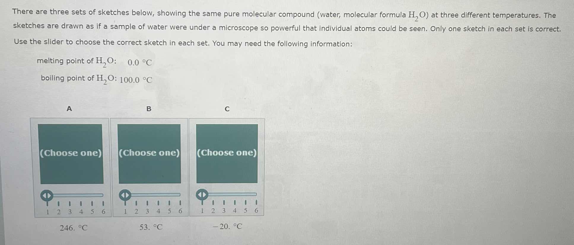 there are three sets of sketches below, showing the same pure molecular…
