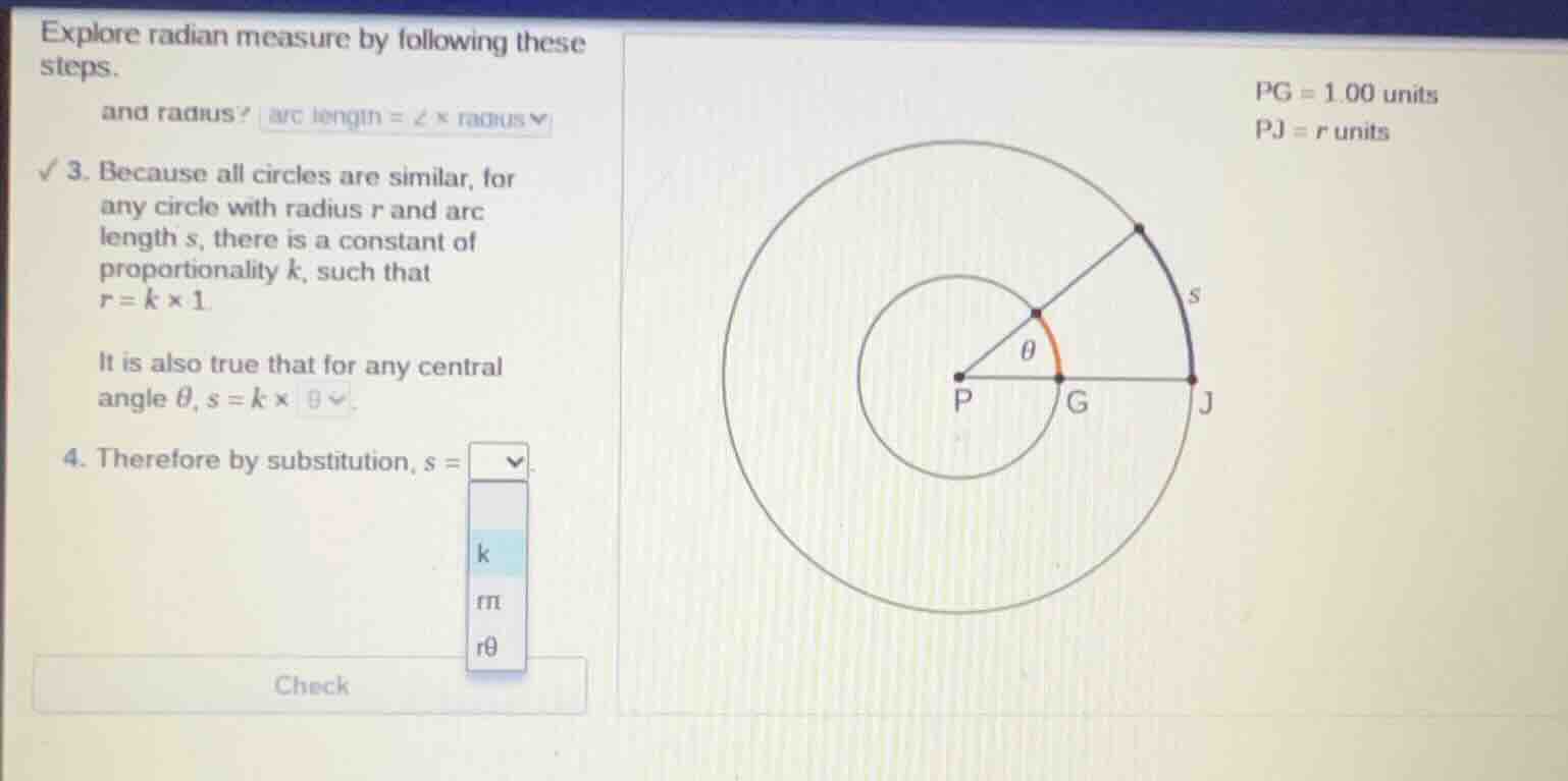 explore radian measure by following these steps. and radius? arc length…