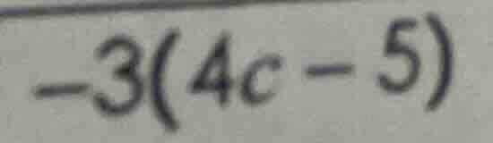 -3(4c - 5)