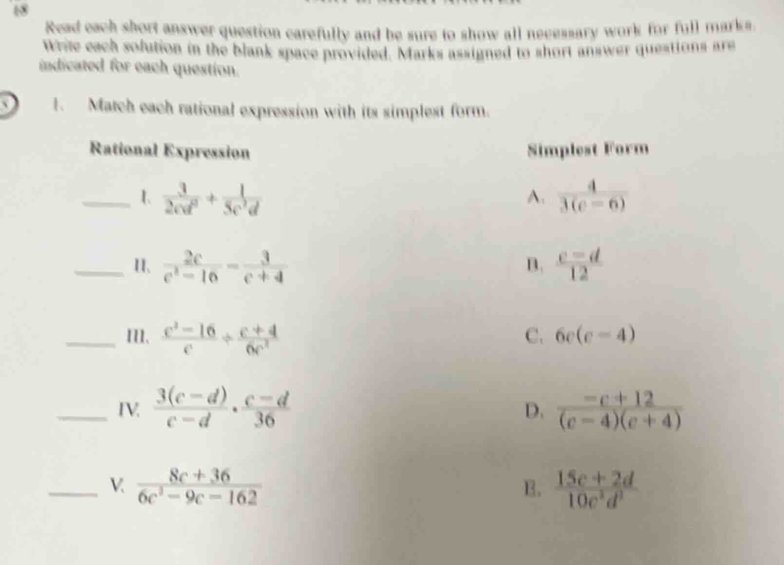 read each short answer question carefully and be sure to show all neces…