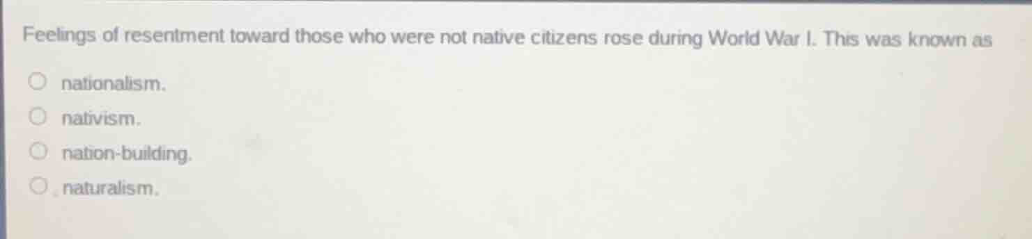 feelings of resentment toward those who were not native citizens rose d…