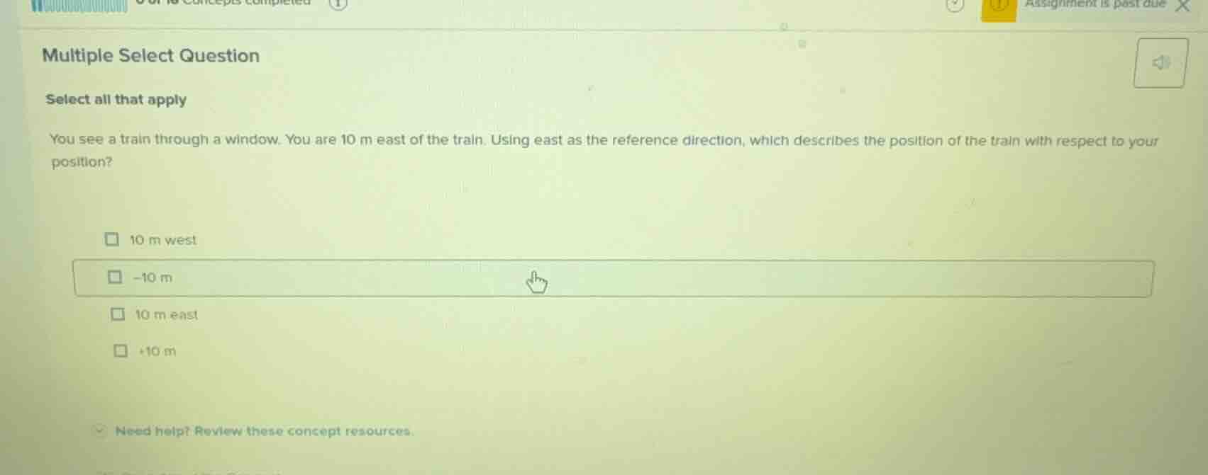 multiple select question select all that apply you see a train through …