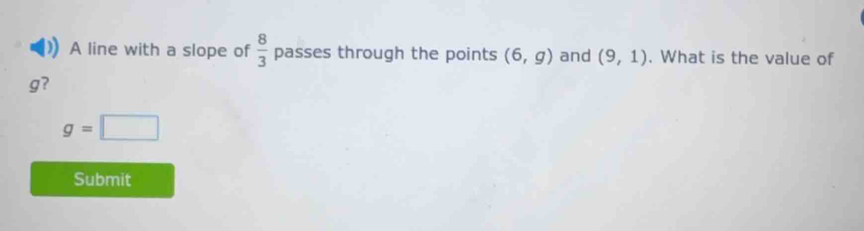 a line with a slope of \\(\\frac{8}{3}\\) passes through the points \\(…