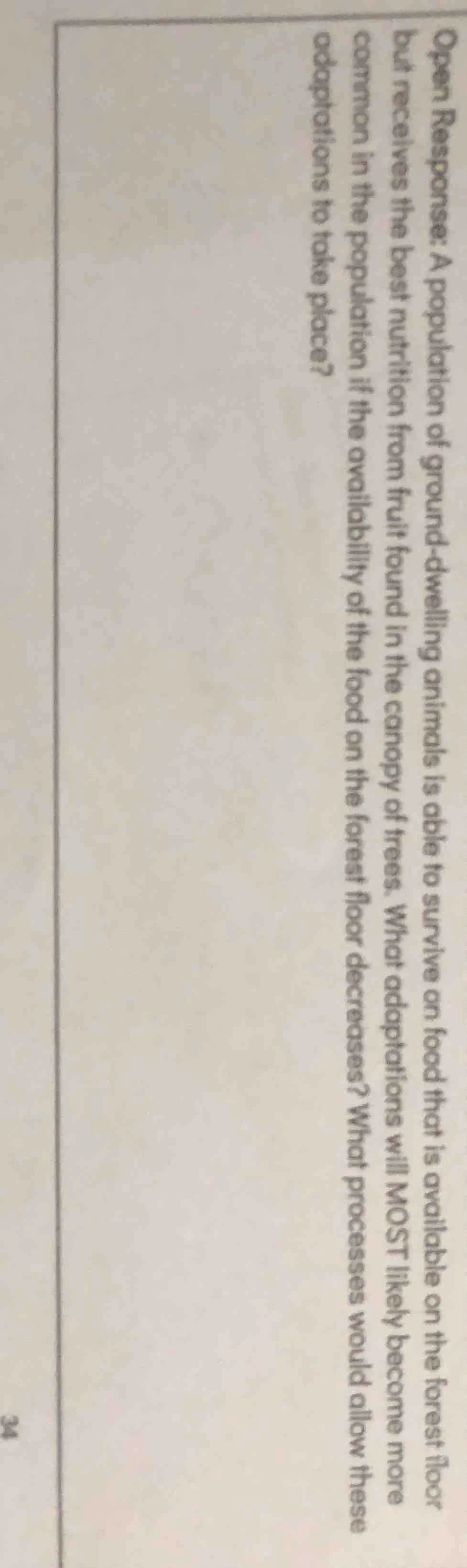 open response: a population of ground - dwelling animals is able to sur…