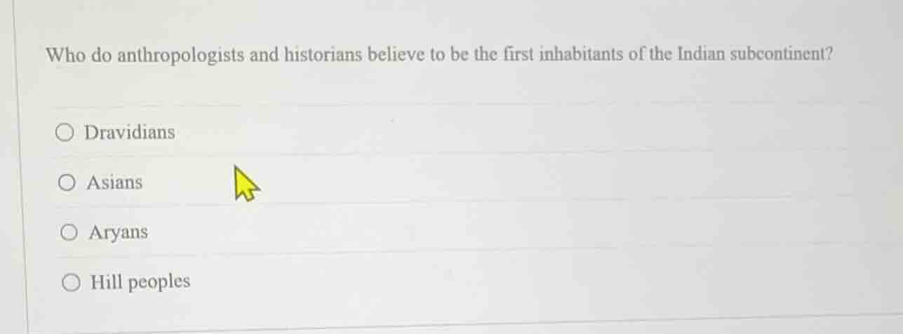 who do anthropologists and historians believe to be the first inhabitan…