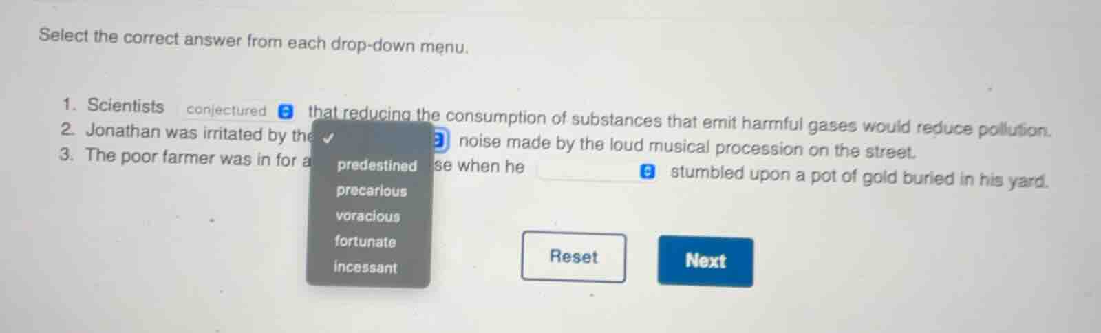 select the correct answer from each drop - down menu. 1. scientists con…