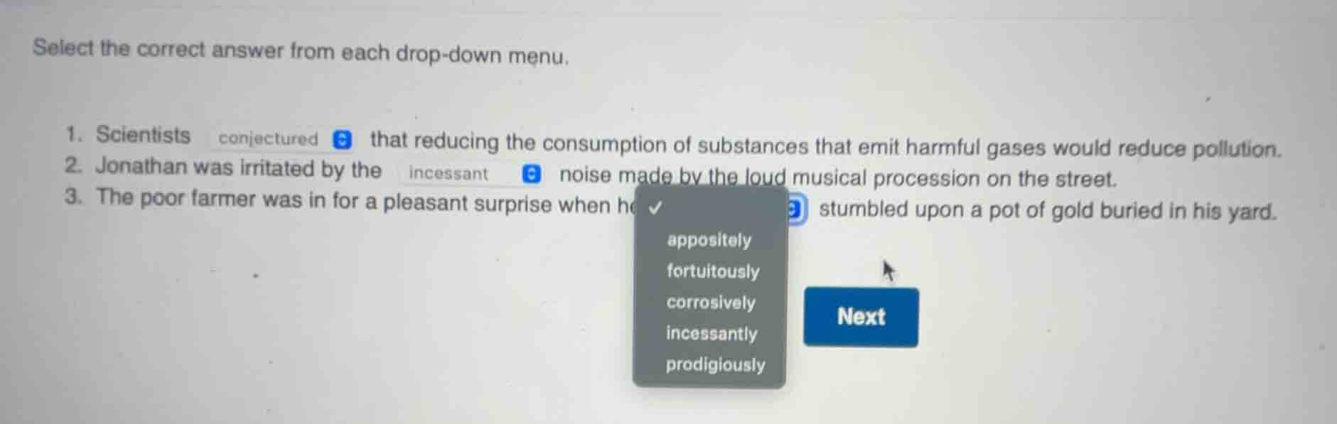 select the correct answer from each drop - down menu. 1. scientists con…