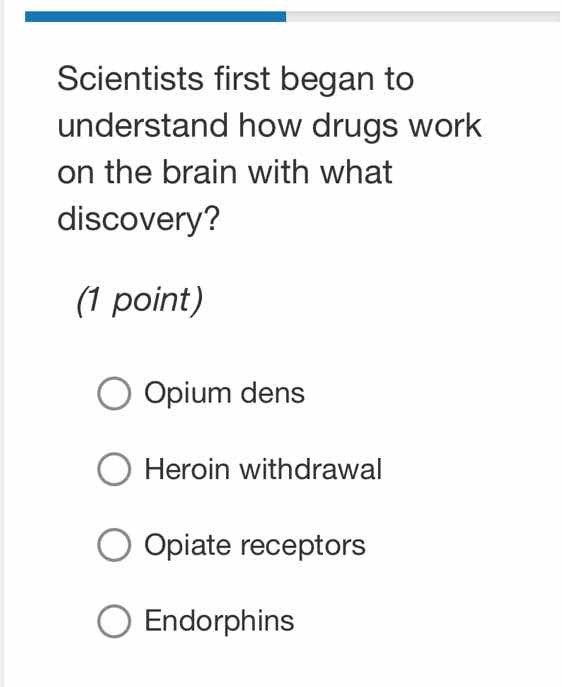 scientists first began to understand how drugs work on the brain with w…