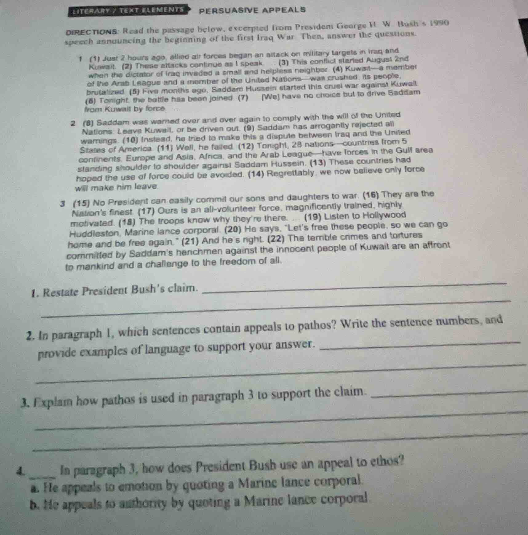 literary / text elements persuasive appeals directions: read the passag…