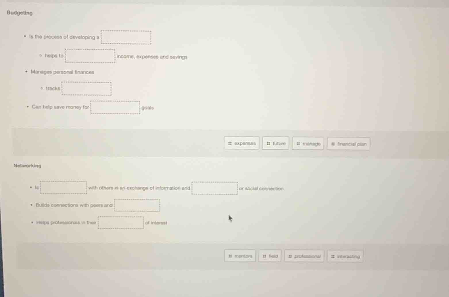 budgeting - is the process of developing a - helps to income, expenses …