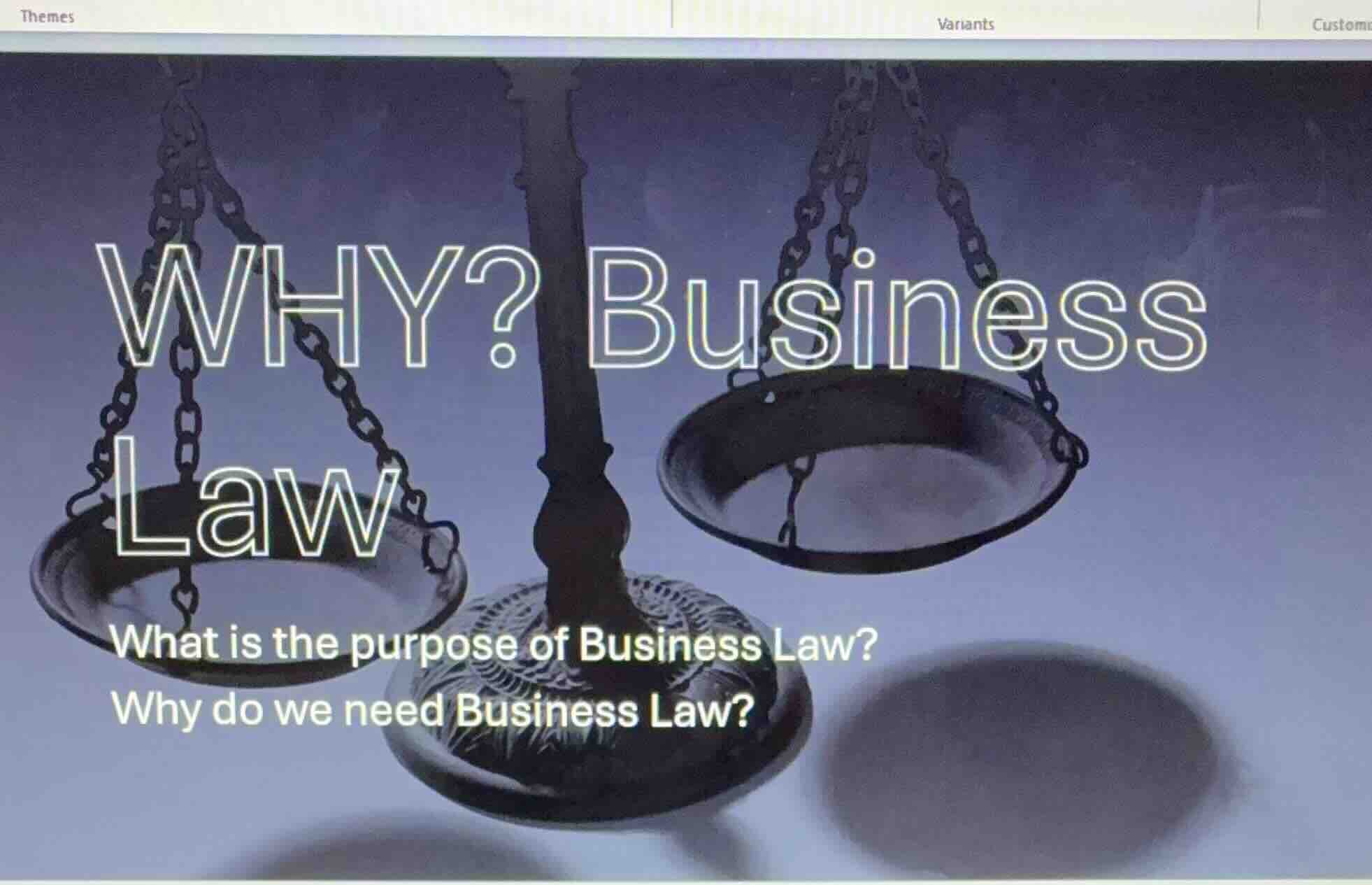 why? business law what is the purpose of business law? why do we need b…