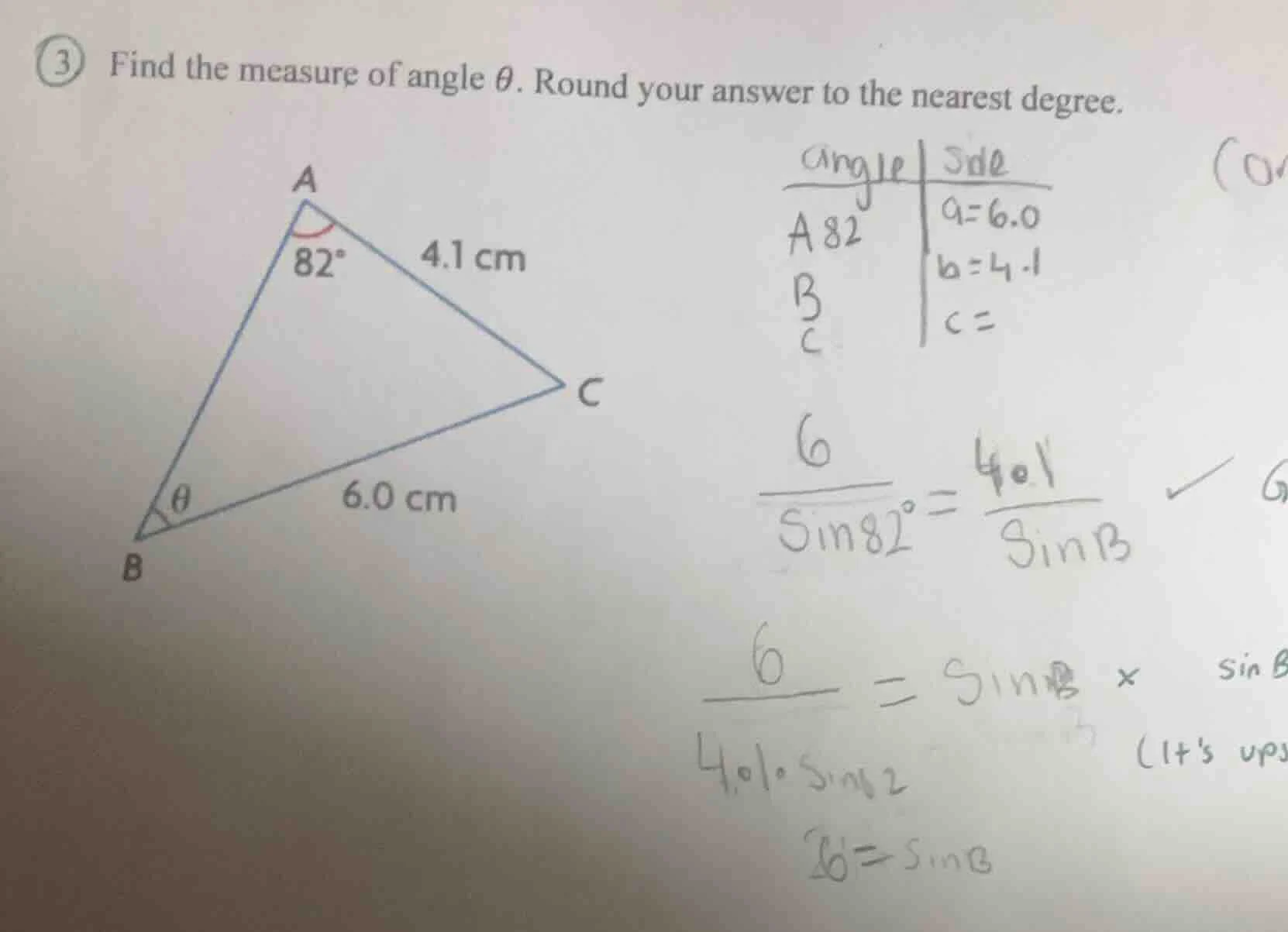 3 find the measure of angle θ. round your answer to the nearest degree.…