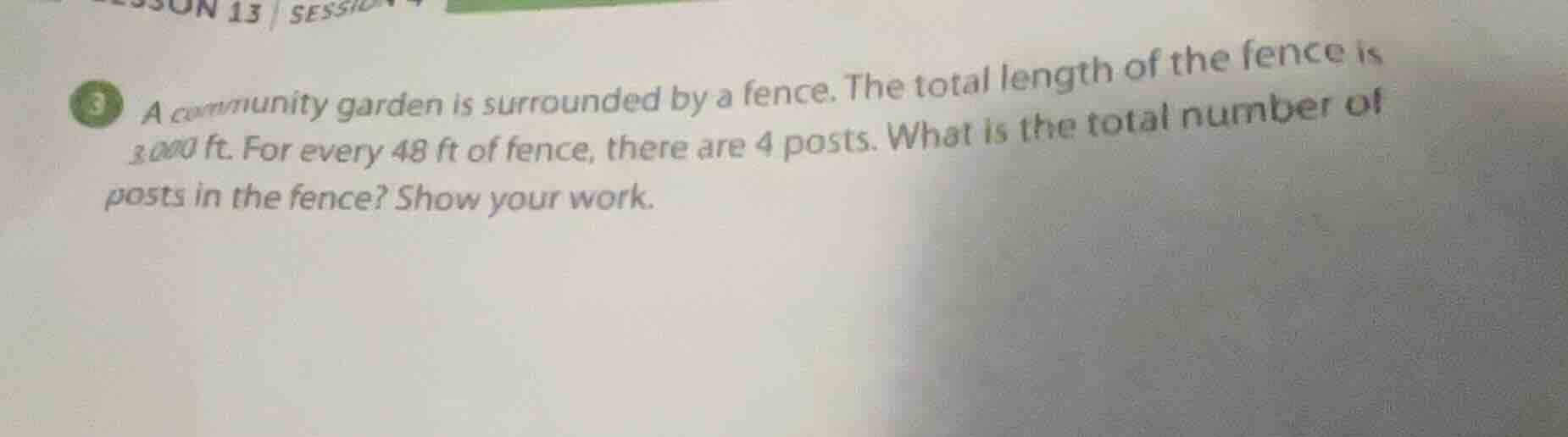 a community garden is surrounded by a fence. the total length of the fe…