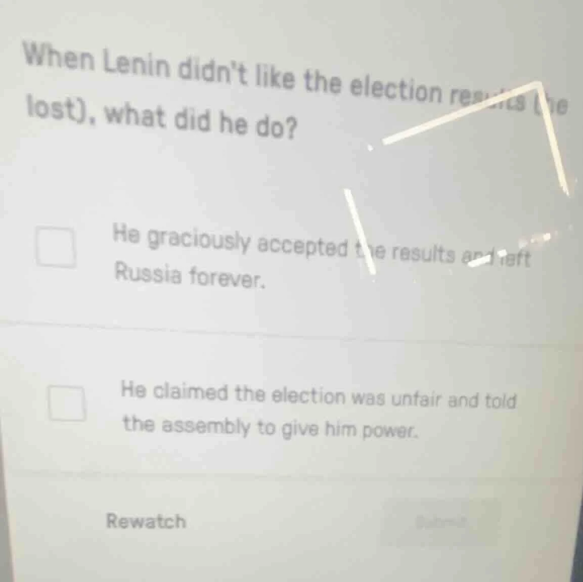 when lenin didnt like the election results (he lost), what did he do? h…