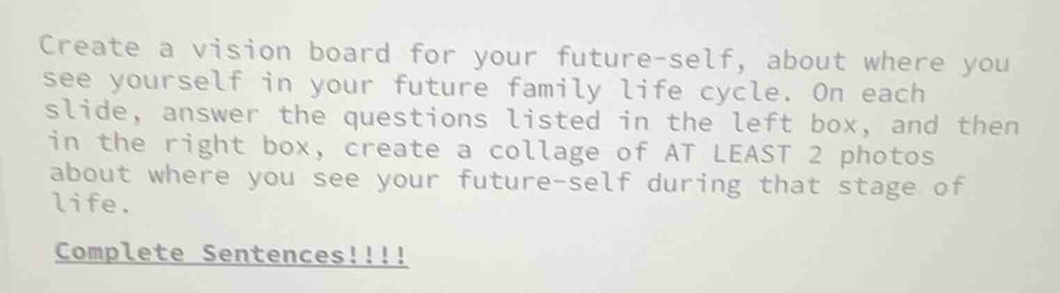 create a vision board for your future - self, about where you see yours…