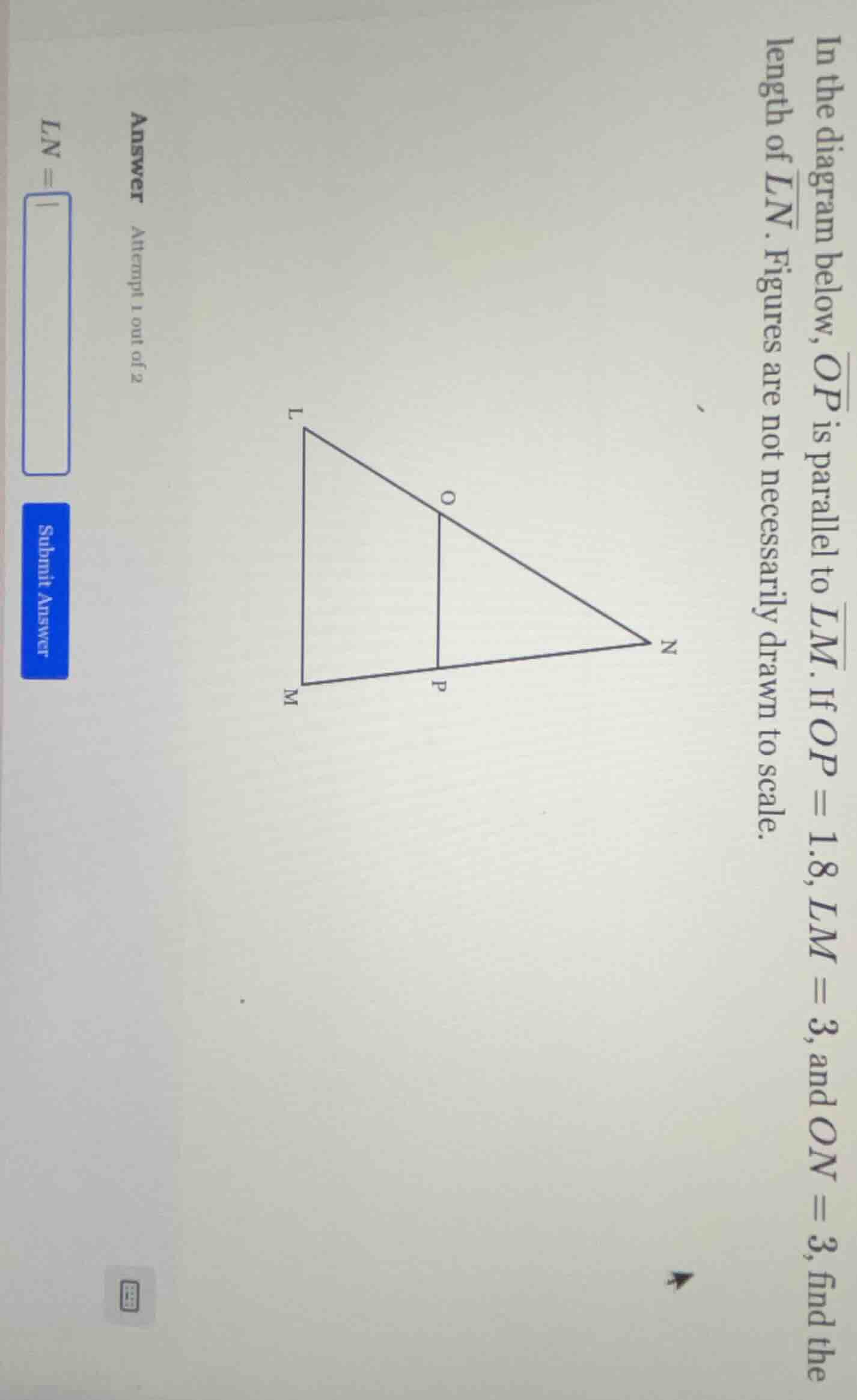 in the diagram below, \\( \\overline{op} \\) is parallel to \\( \\overl…