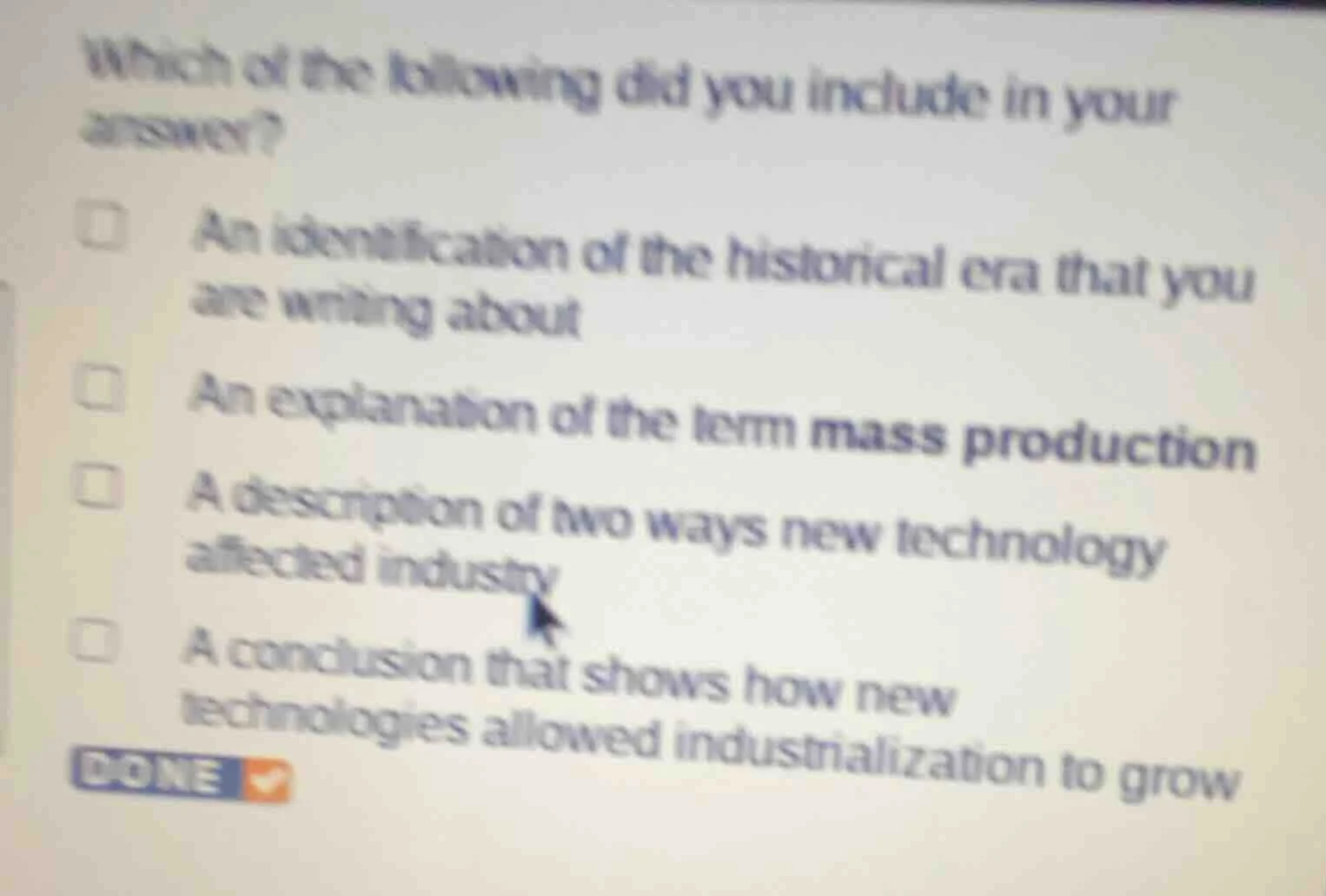which of the following did you include in your answer? - an identificat…