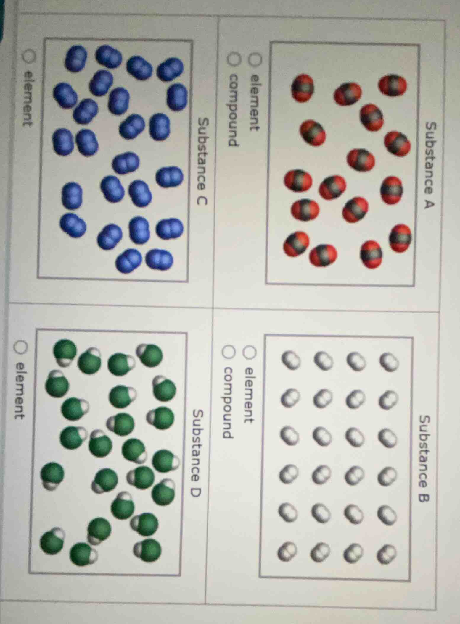 there are four substances (substance a, substance b, substance c, subst…