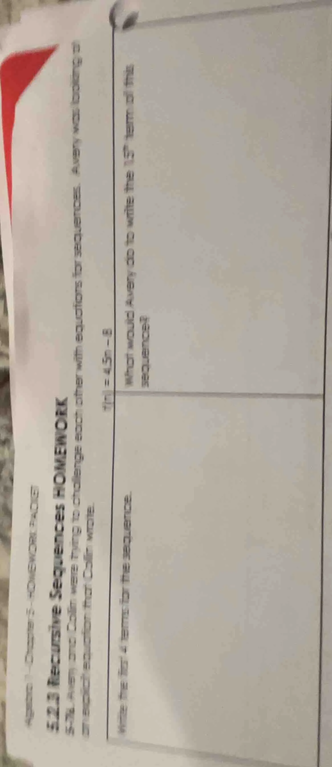 5.2.3 recursive sequences homework 5.2a) and colin were trying to chall…