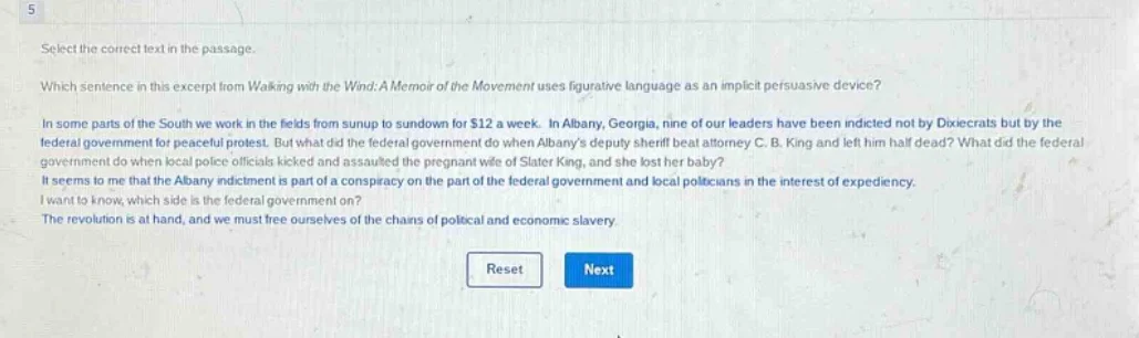 select the correct text in the passage. which sentence in this excerpt …