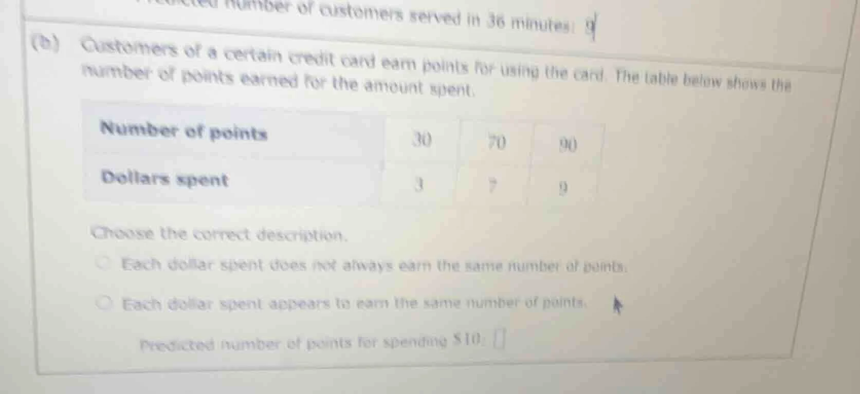 (b) customers of a certain credit card earn points for using the card. …