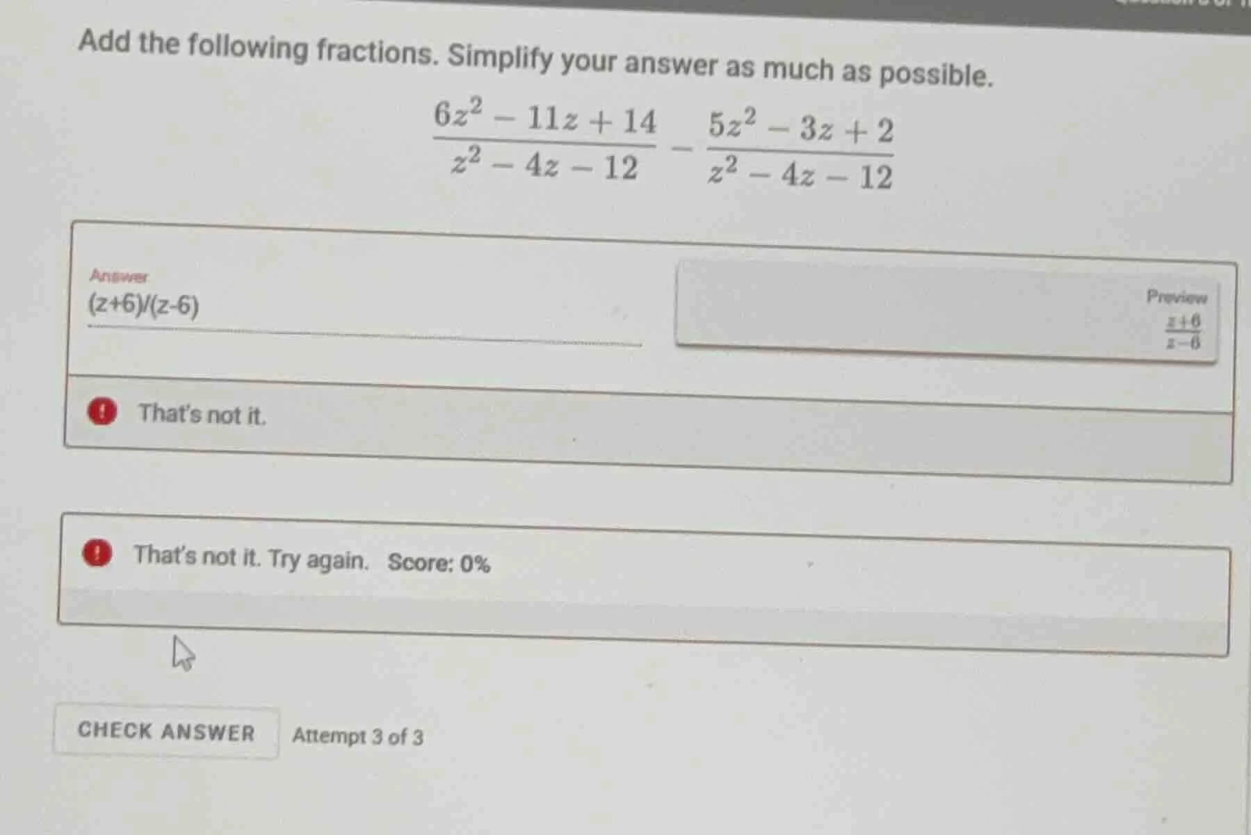 add the following fractions. simplify your answer as much as possible.\…