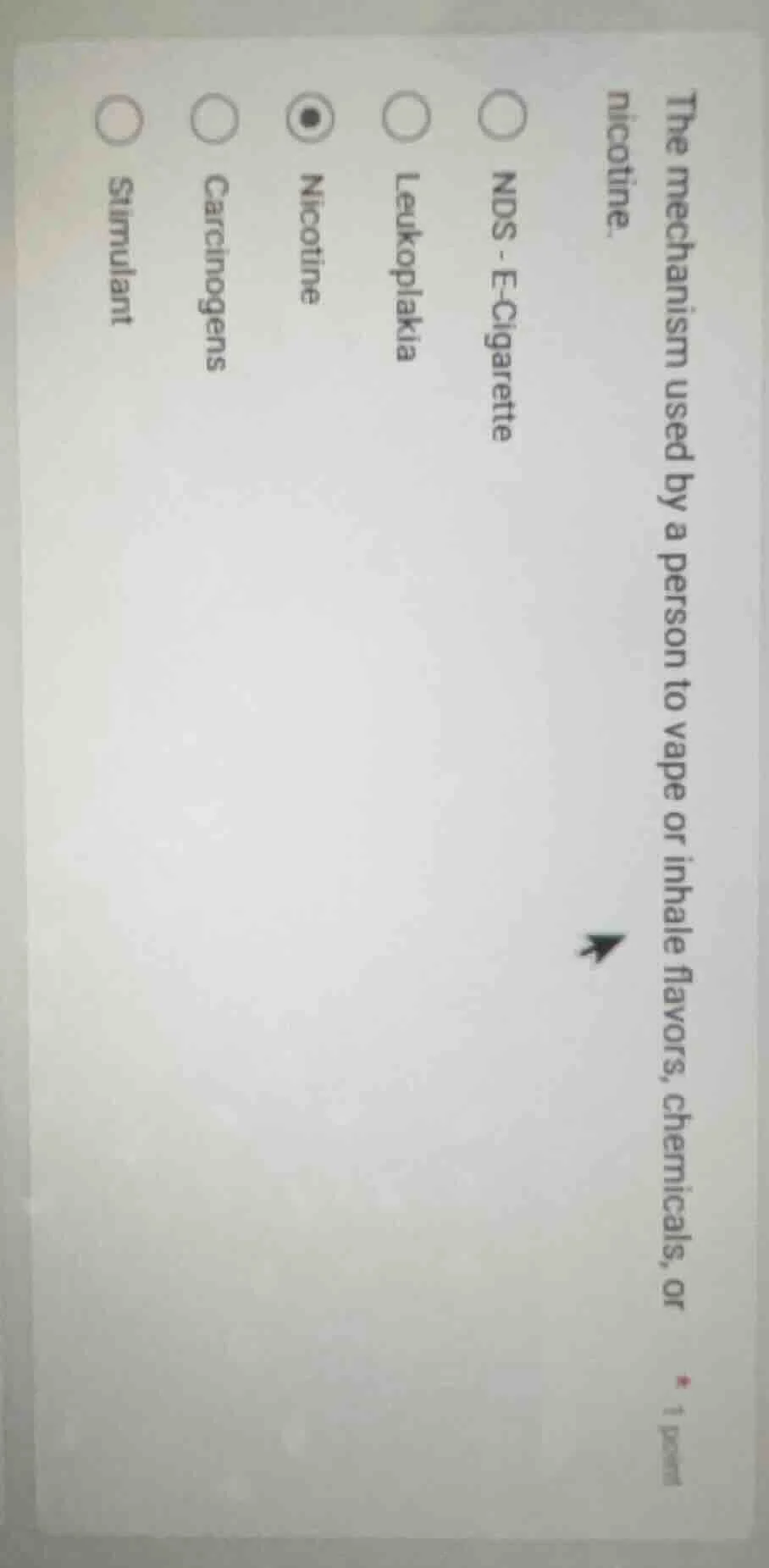 the mechanism used by a person to vape or inhale flavors, chemicals, or…