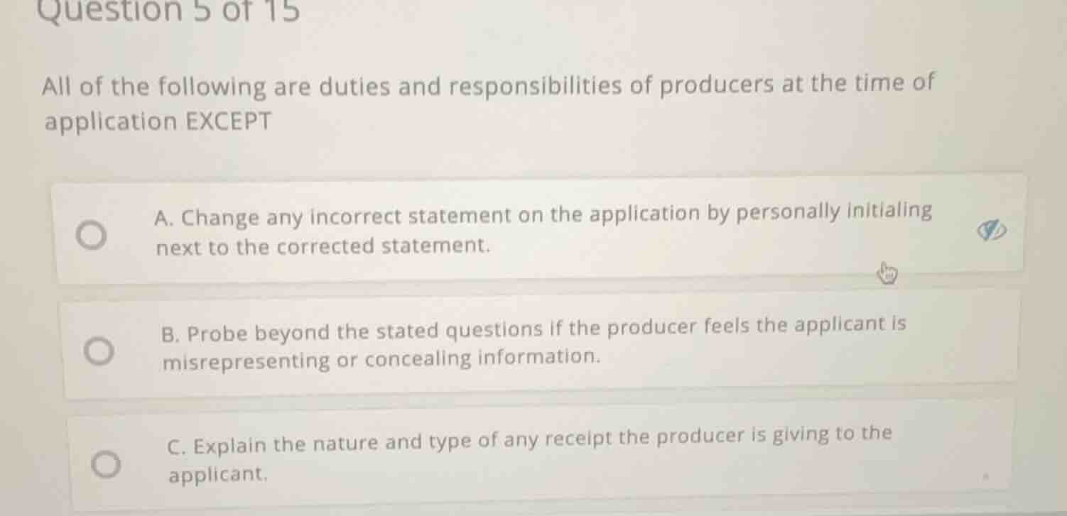 question 5 of 15 all of the following are duties and responsibilities o…