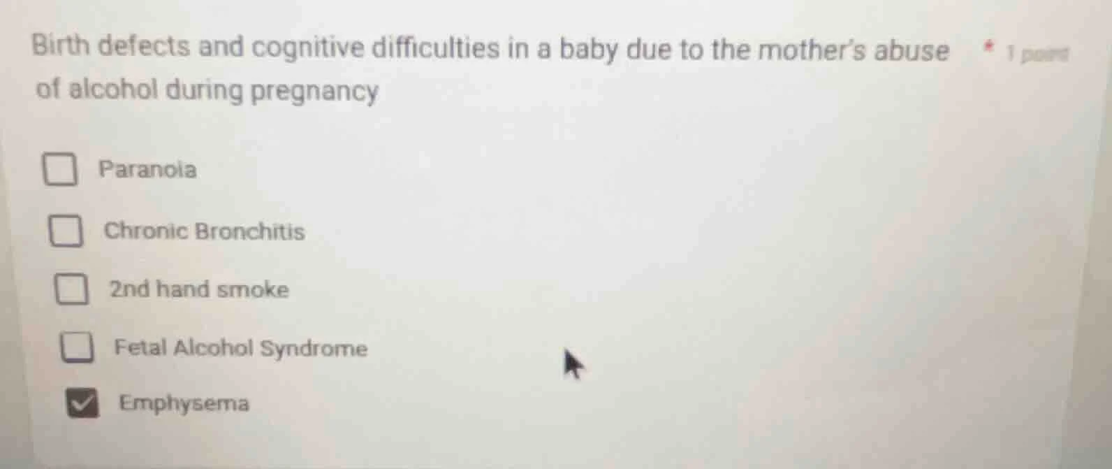 birth defects and cognitive difficulties in a baby due to the mother’s …
