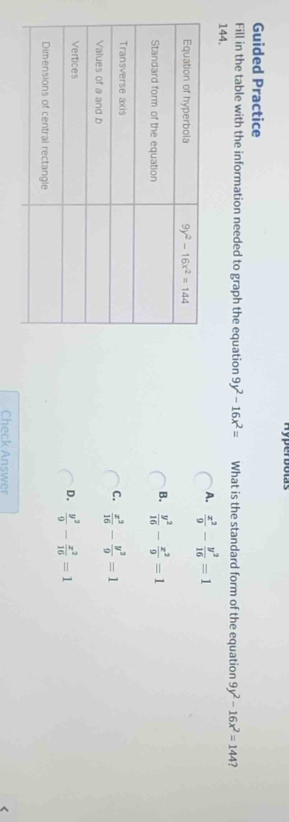 guided practice 144. fill in the table with the information needed to g…