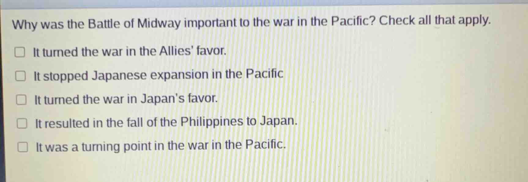 why was the battle of midway important to the war in the pacific? check…