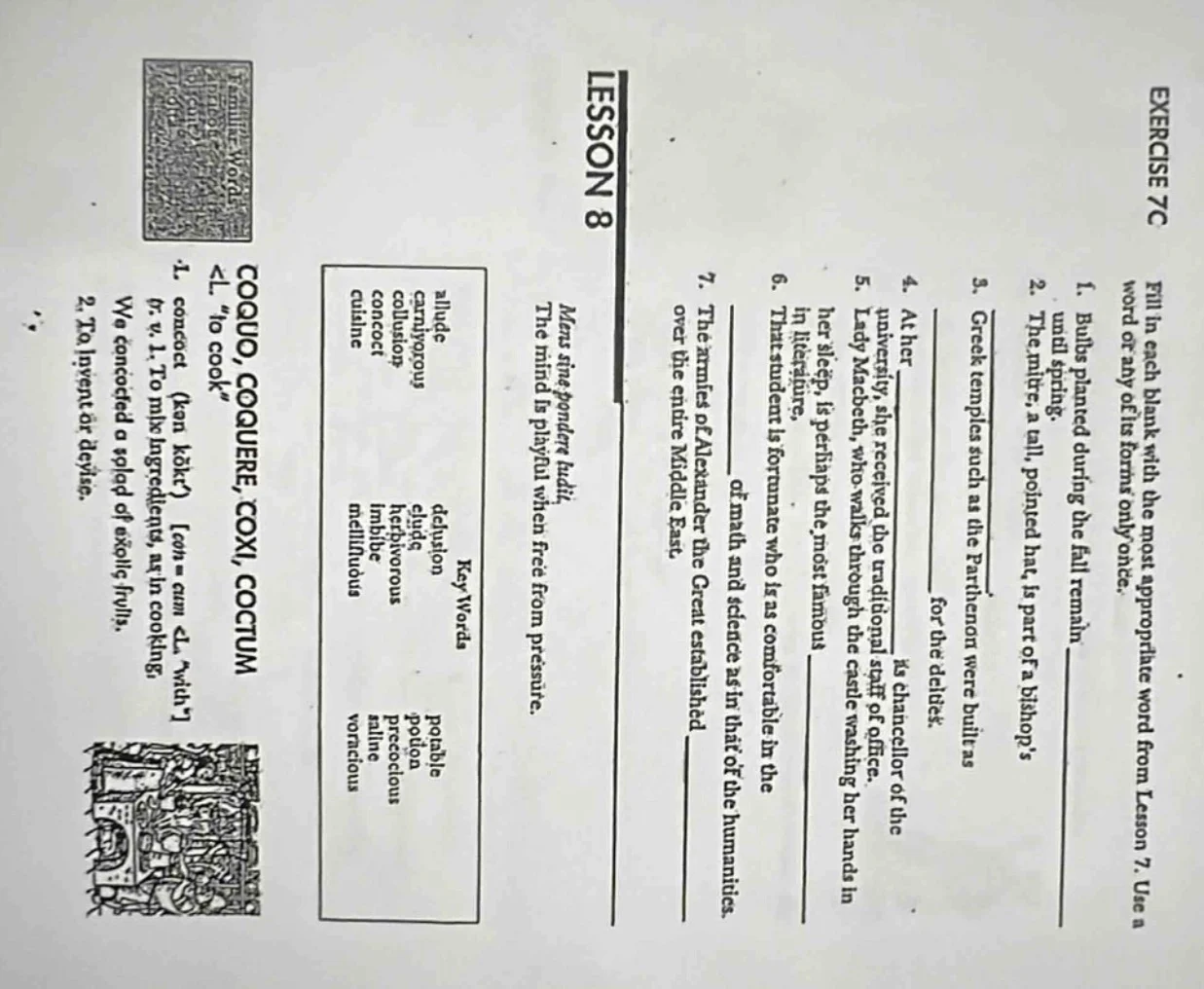 exercise 7c fill in each blank with the most appropriate word from less…