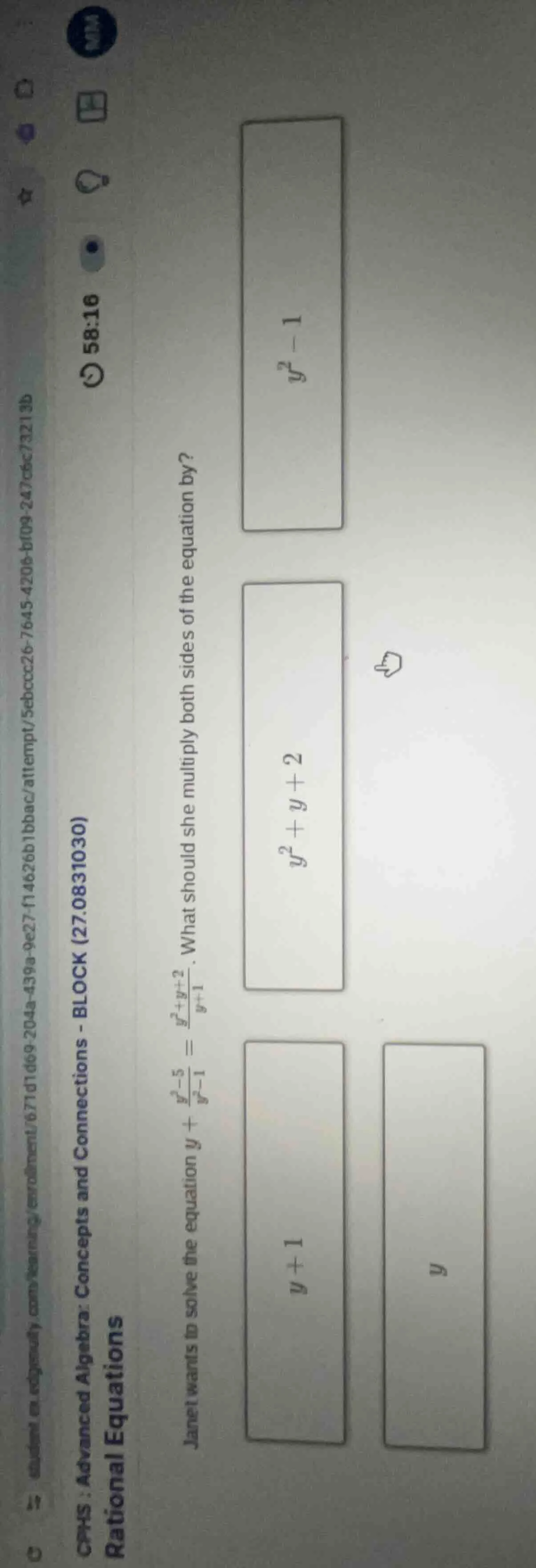 crhs : advanced algebra: concepts and connections - block (27.0831030) …