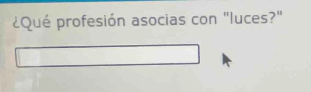 ¿qué profesión asocias con \luces?\