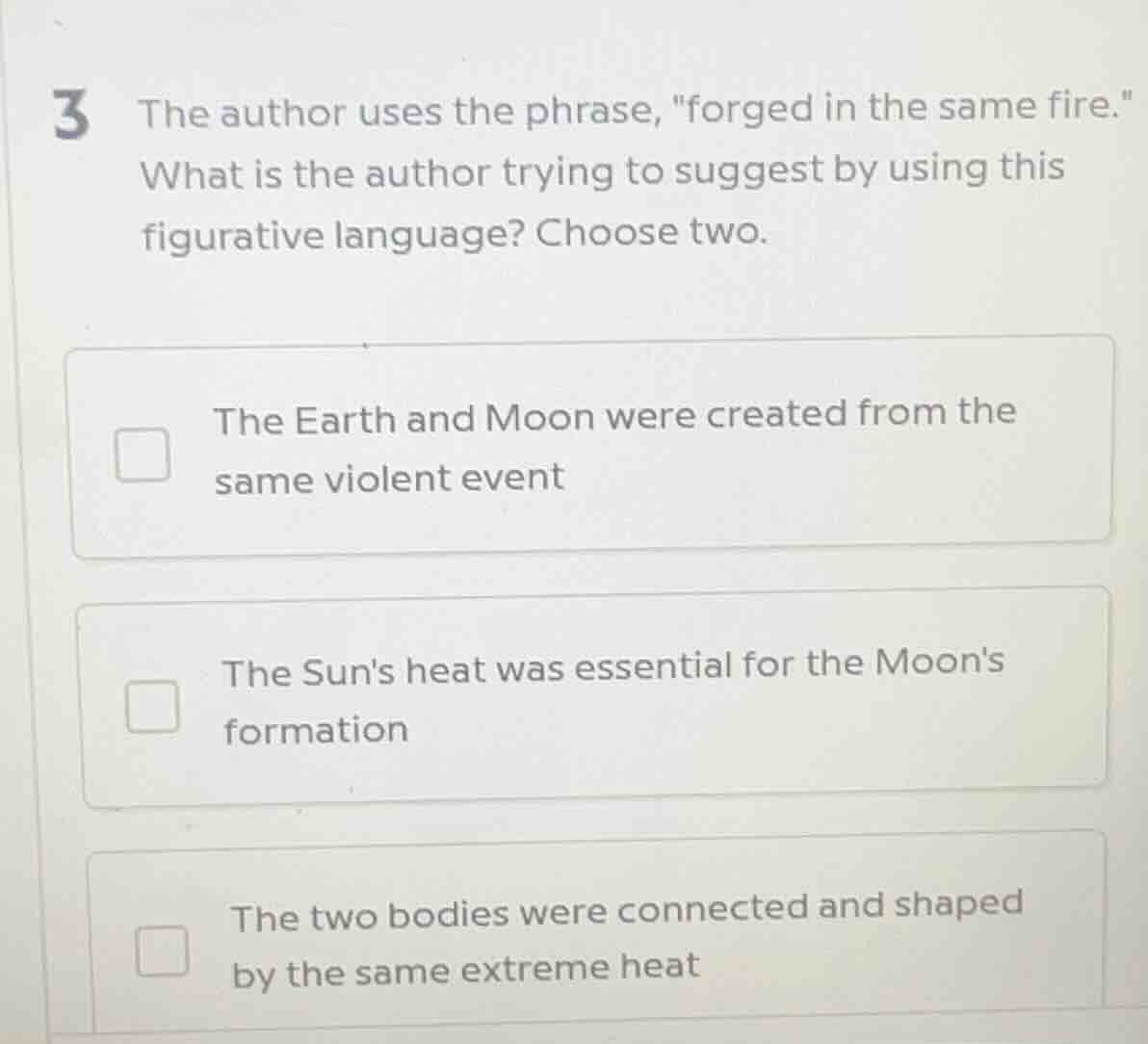 3 the author uses the phrase, \forged in the same fire.\ what is the au…