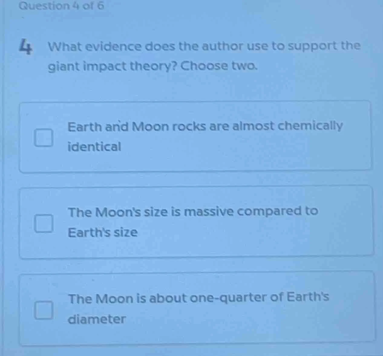 question 4 of 6 4 what evidence does the author use to support the gian…