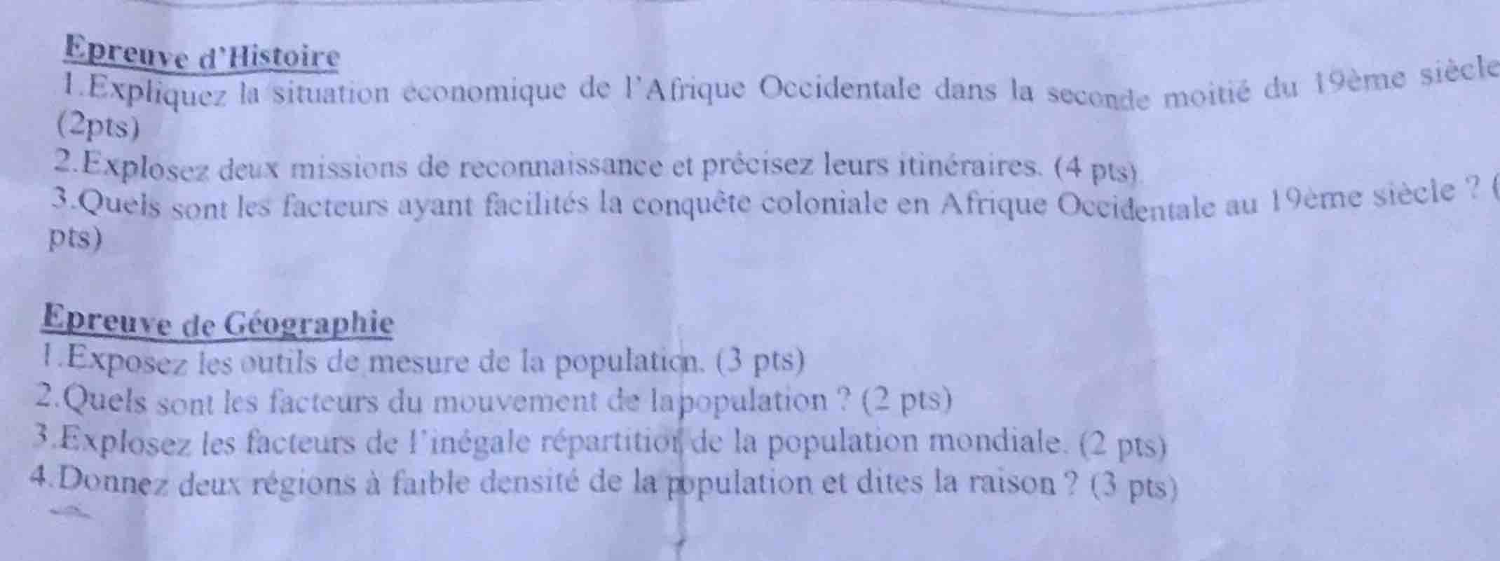 epreuve d’histoire 1.expliquez la situation économique de l’afrique occ…