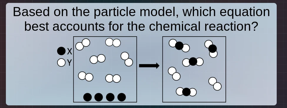 based on the particle model, which equation best accounts for the chemi…