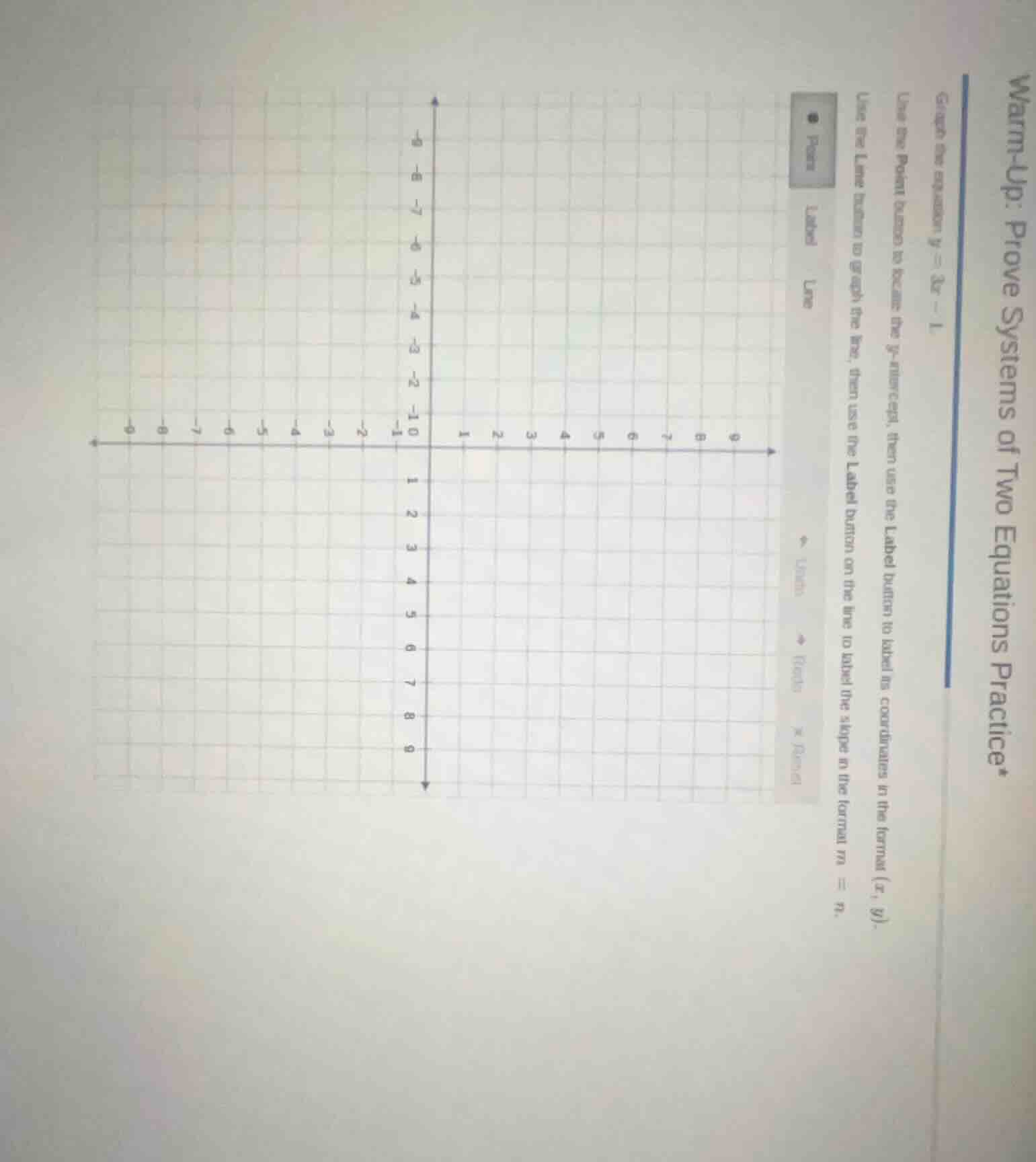 warm-up: prove systems of two equations practice graph the equation ( y…