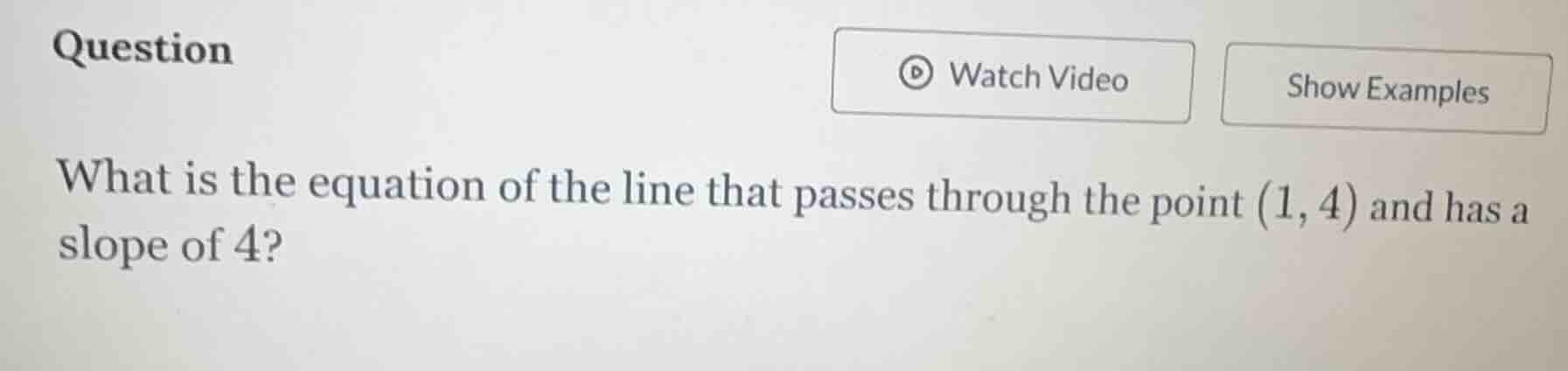 question what is the equation of the line that passes through the point…