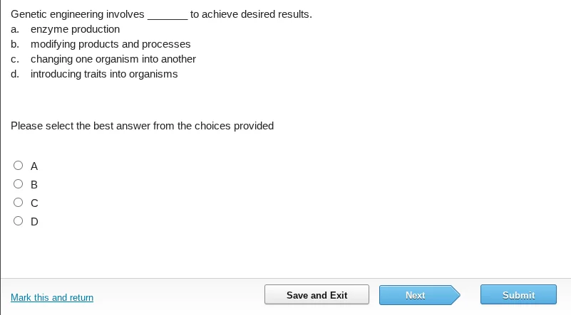 genetic engineering involves ______ to achieve desired results. a. enzy…