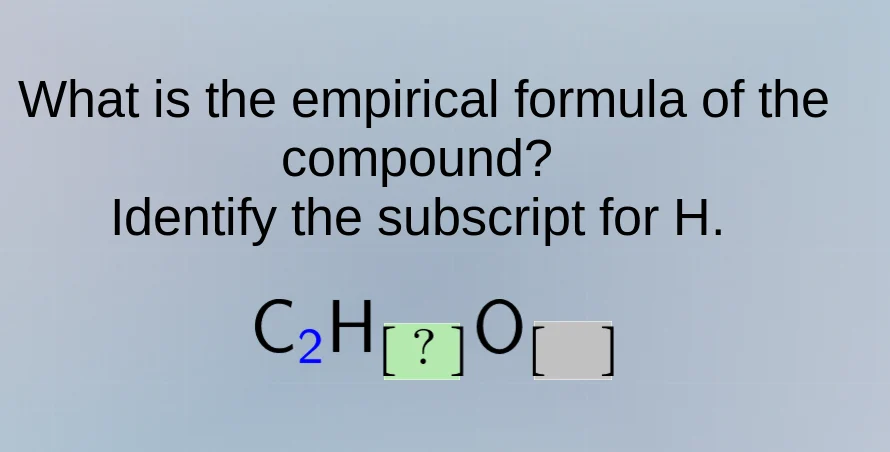 what is the empirical formula of the compound? identify the subscript f…