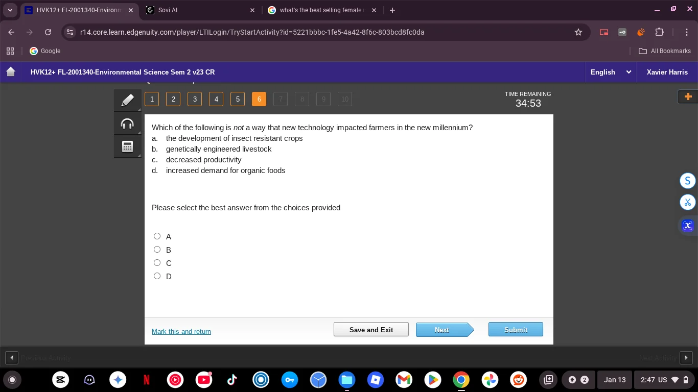 which of the following is not a way that new technology impacted farmer…