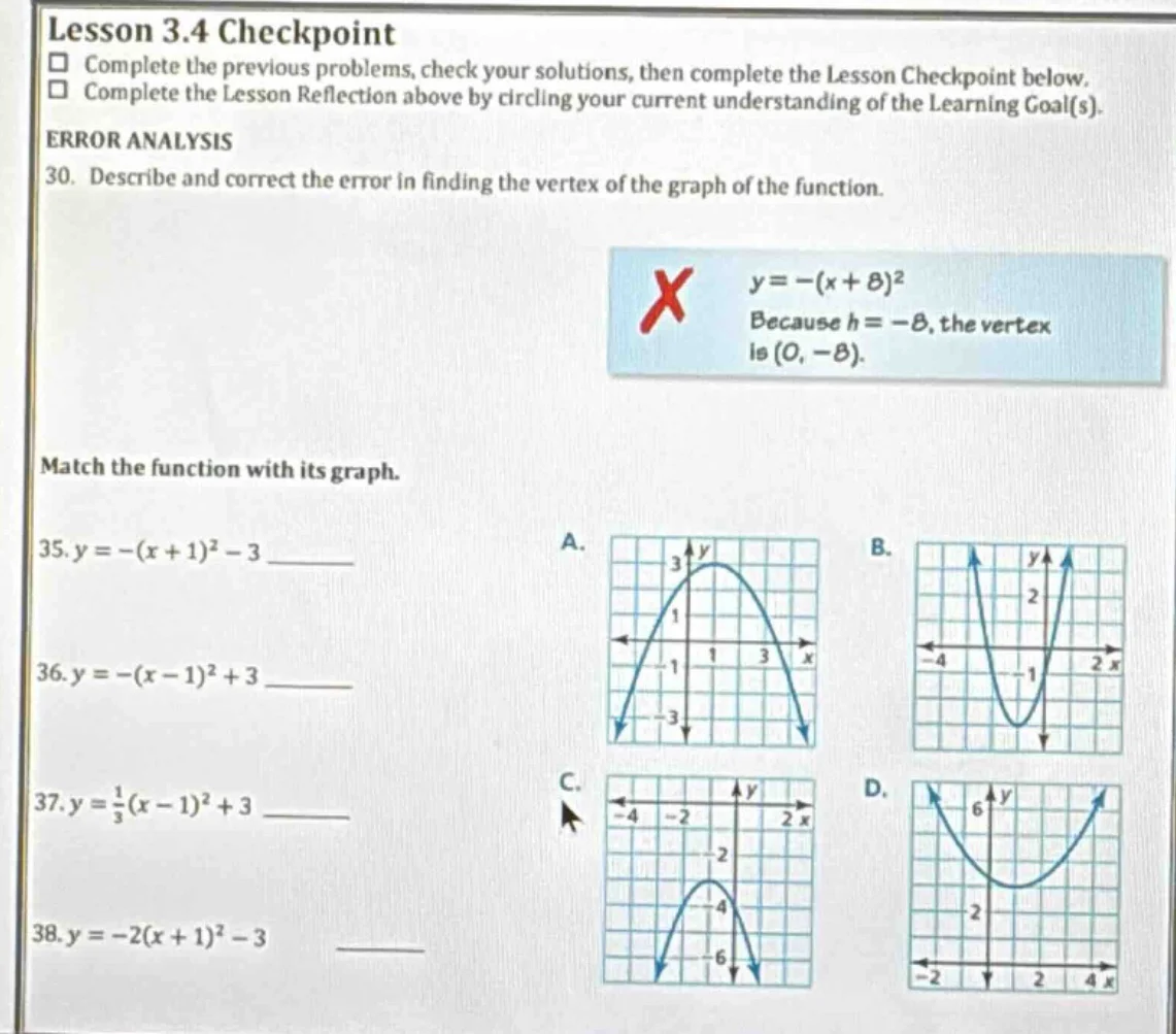 lesson 3.4 checkpoint complete the previous problems, check your soluti…