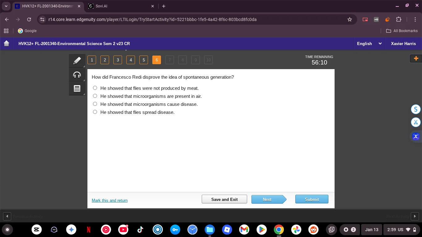 how did francesco redi disprove the idea of spontaneous generation? he …