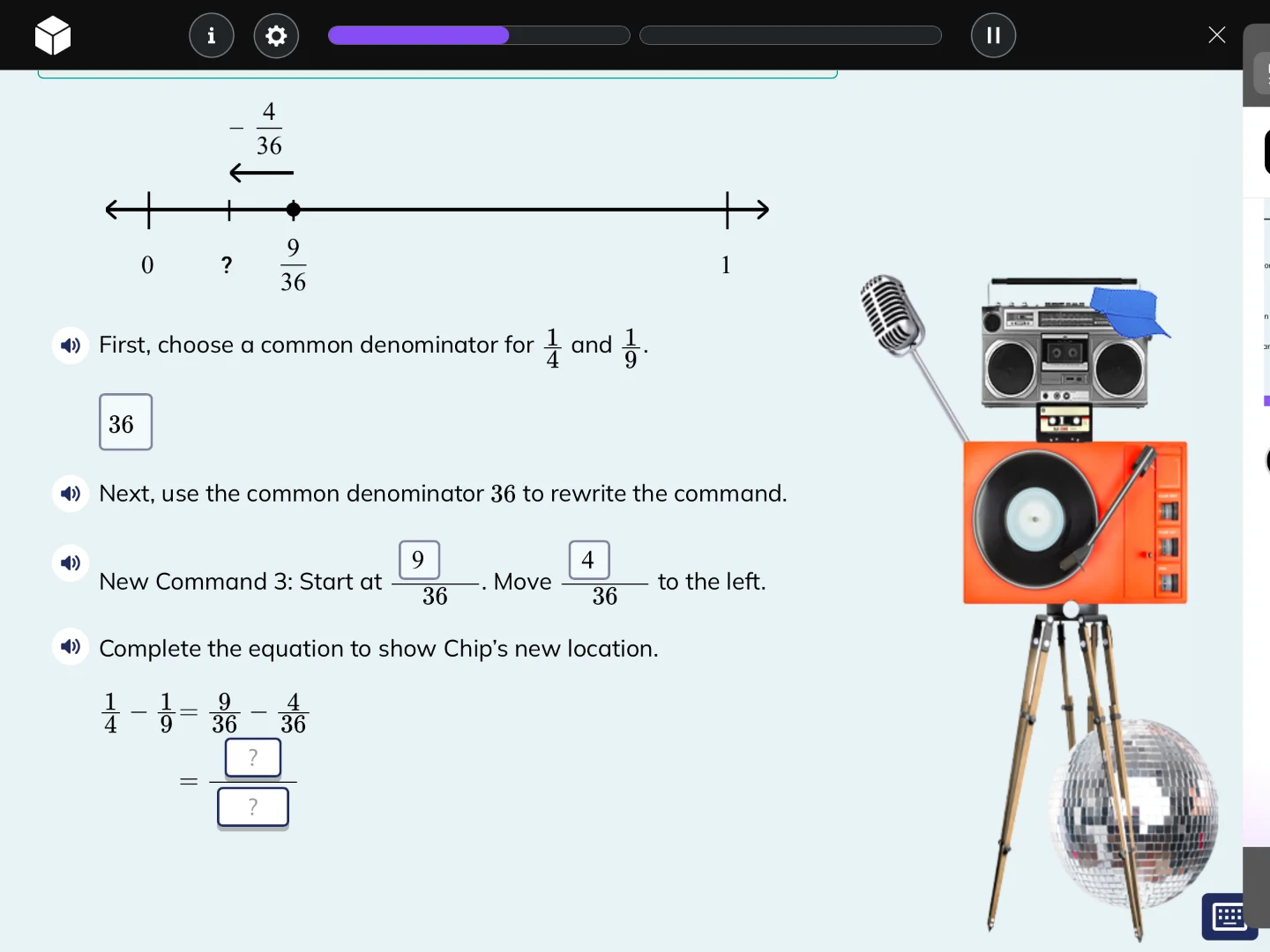 first, choose a common denominator for \\(\\frac{1}{4}\\) and \\(\\frac…
